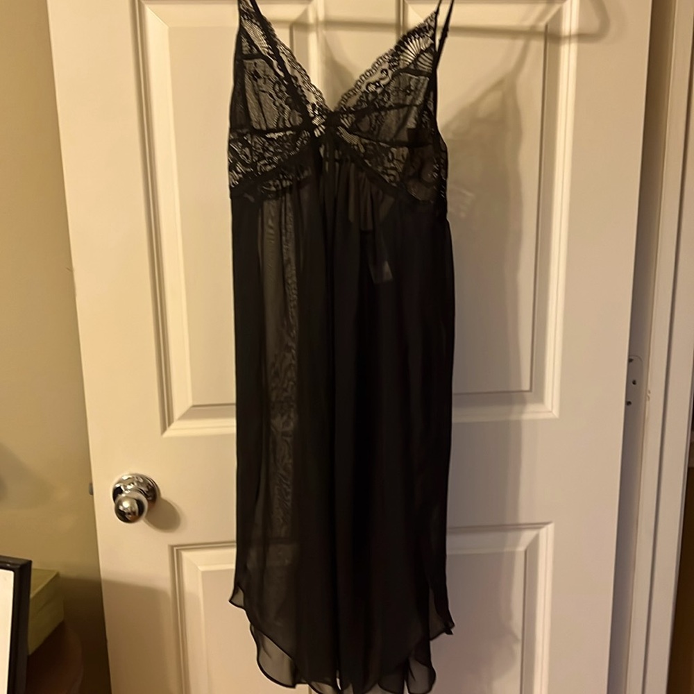 Black sheer chemise. New with tags.